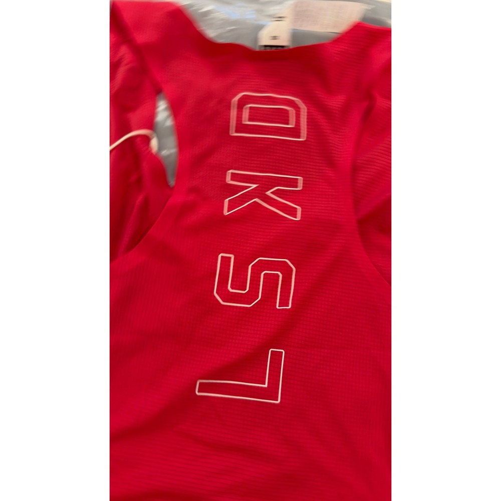 LSKD Race Day Cropped Performance Tank Raspberry Pink XS WTNK00596 NEW NWT - Picture 3 of 16